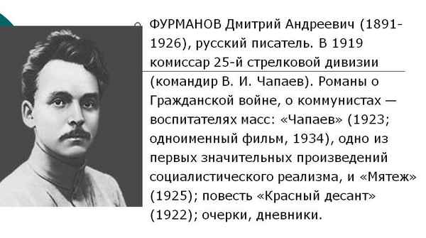 Краткая биография фурманов