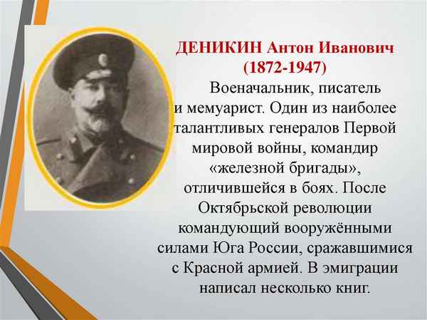 Антон иванович деникин – военачальник и писатель