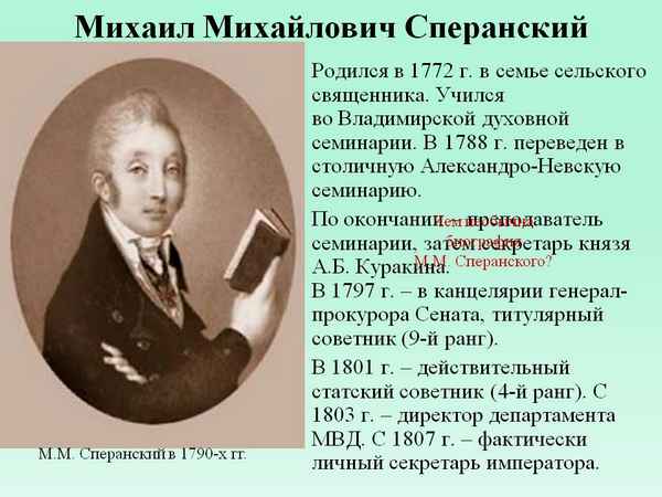Биография михаила михайловича сперанского